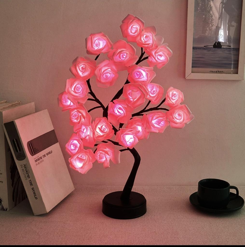 Bedroom Living Room Atmosphere LED Tree Light Home Rose Decoration Light Maple Leaf Light Christmas Decoration Small Night Light