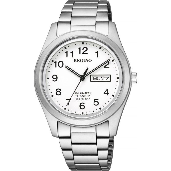 [Citizen] Reguno Solar Tech Titanium KM1-415-13 Men s White (Arabic Numerals)
