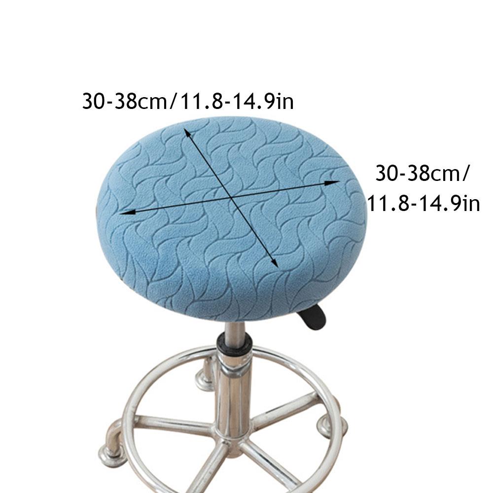Bar Stool Cover Soft Velvet Round Chair Cover Removable Stool Slipcover Coffee Shop Stool Cover Non-Slip Seat Cushion Protector