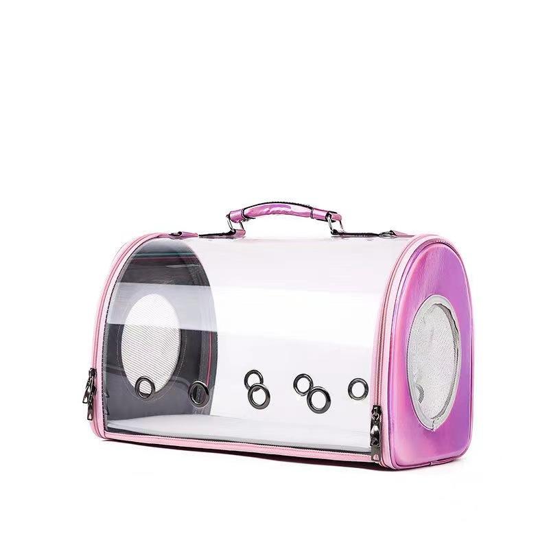 Cat Pet Large Capacity Transparent Shoulder Oblique Span Universal Dog Backpack Lightweight Breathable Portable Cat Bag
