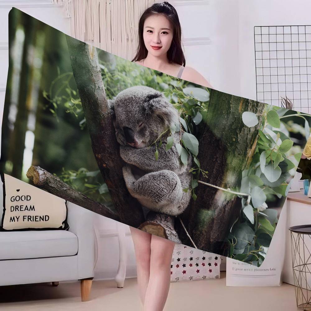 Koala Print Big Microfiber Beach Towels Quick Dry Towel Sand Beach Towels Pool Towel For Travel Swim Pool Yoga