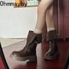 Winter Slip On Woman Knee High Boots Fashion Platform Heels Knight Long Booties Ladies Comfortable Shoes  Mujer