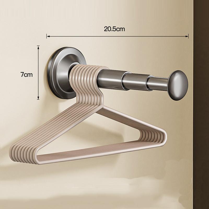 

Clothes Hanging Hanger Storage Rack Suction Cup Installation Retractable and Adjustable Length Home Use Hanger Storage Container