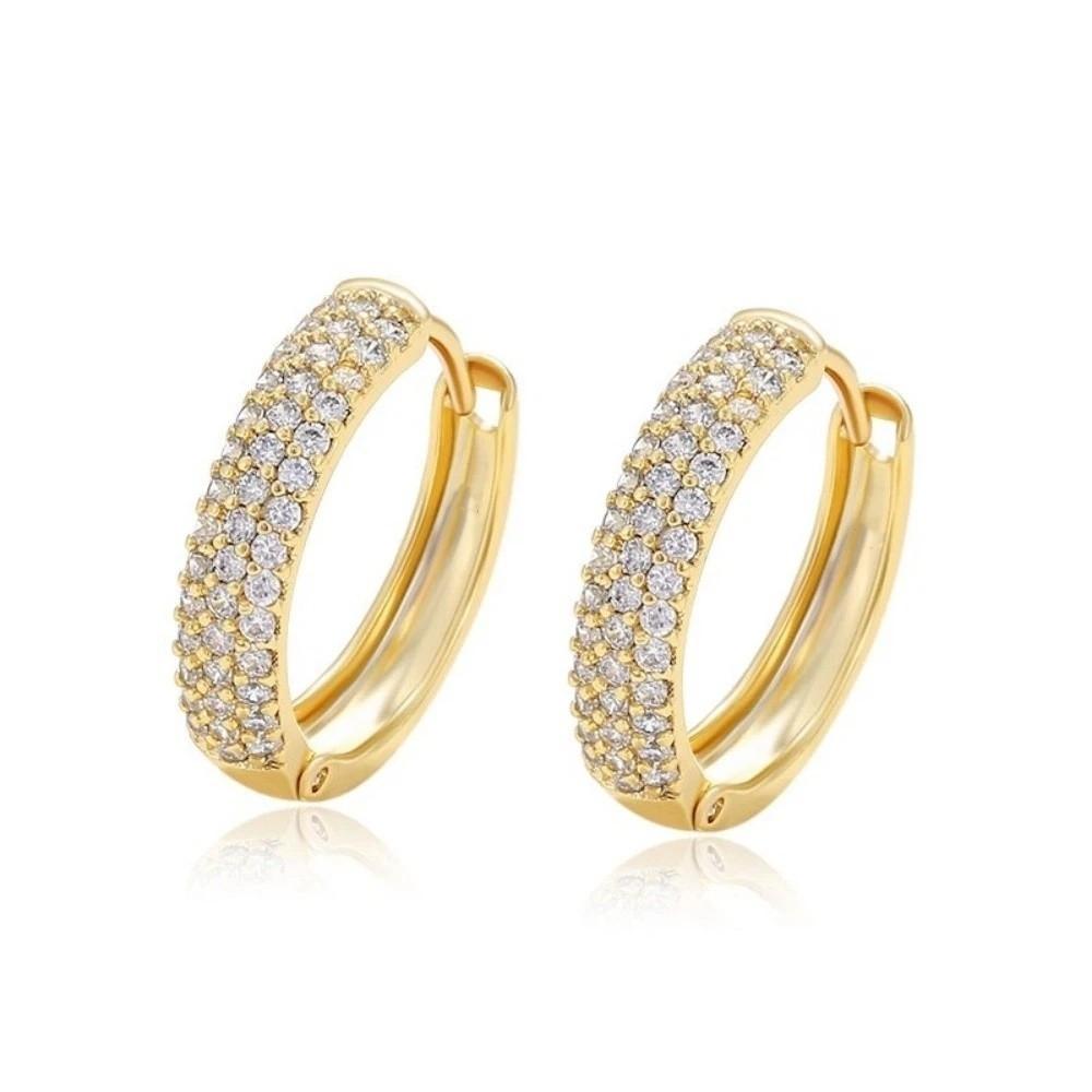 Ear Jewelry Zircon Hoop Earrings Temperament Women Sparkling Earrings  Daily Wear