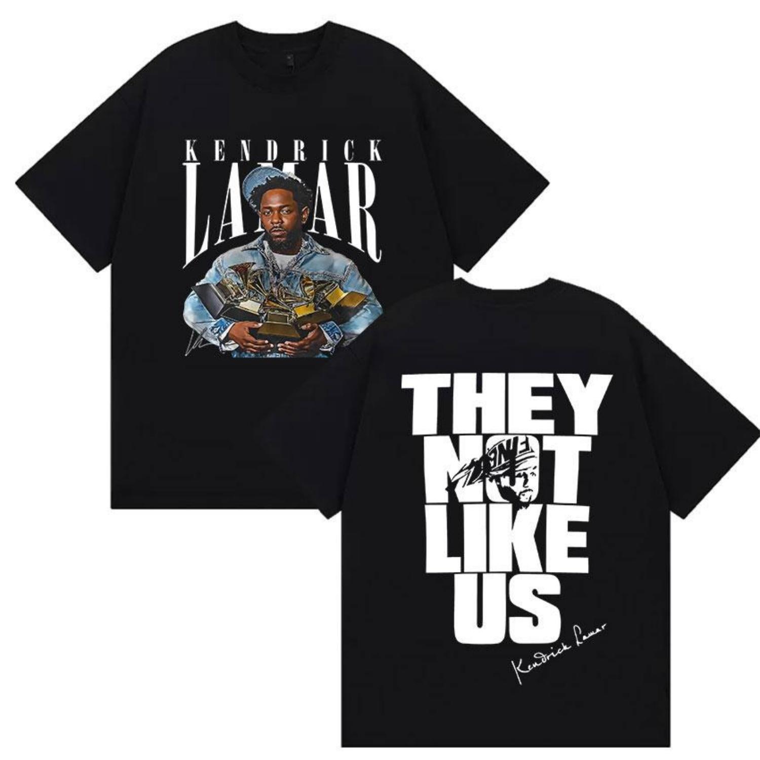 

Rapper Kendrick Lamar They Not Like Us Tour Merch T Shirts Mens Vintage Gothic Hip Hop Short Sleeve Tshirt Y2k Streetwear XXXXXL чорний