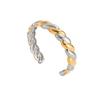 Sturdy Stainless Steel Braided Bangle Adjustable Opening Sleek Open Cuff Bangle Jewelry Piece For Casual Or Formal