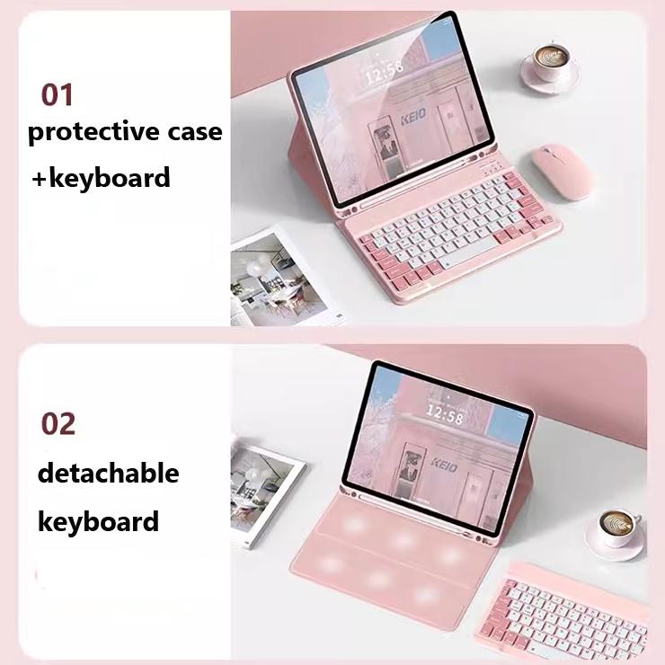 Case with Keyboard for Samsung Galaxy Tab S11 X400 S7 S8 S9 A8 A9 S10 FE X520 S6 Lite S6 T860 Detachable Magnetic Case