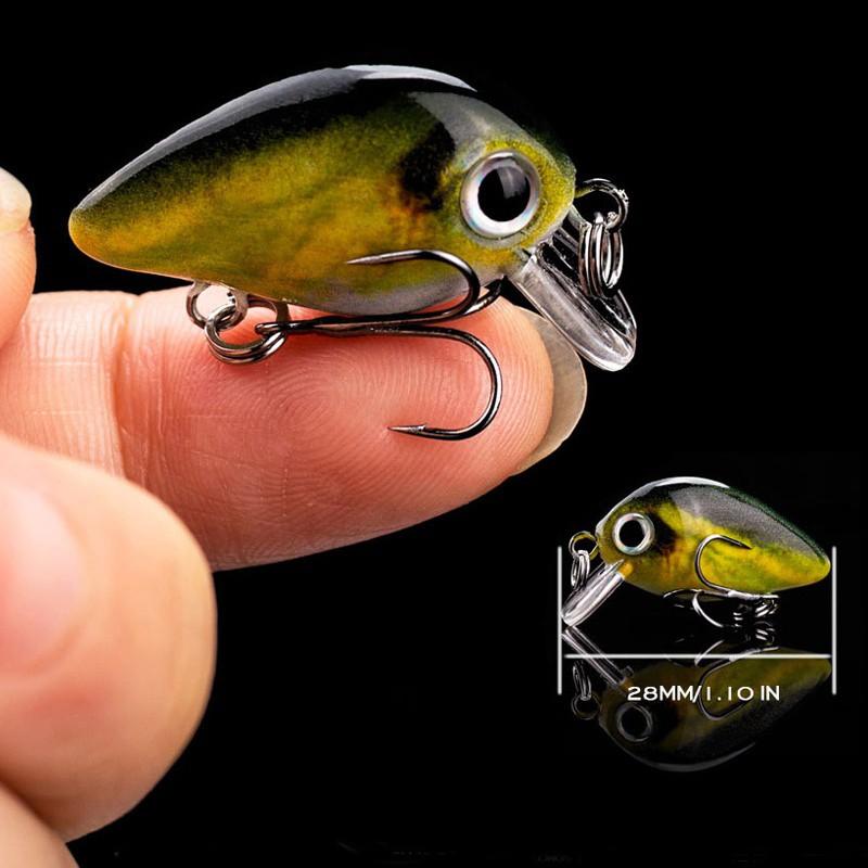 5pcs Mini Fishing Lures Set Lifelike Crank Baits Artificial Baits Swimbait with Tackle Box