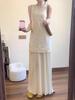 2026 New Women's Sleeveless Dress - Early Spring White Patchwork Skirt
