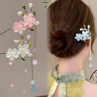 Vintage Chinesische Blume Fringe Haar Sticks Modische Weibliche Metall Haarnadel Haar Stick Hairwear Haar Ornament Schmuck Zubehör