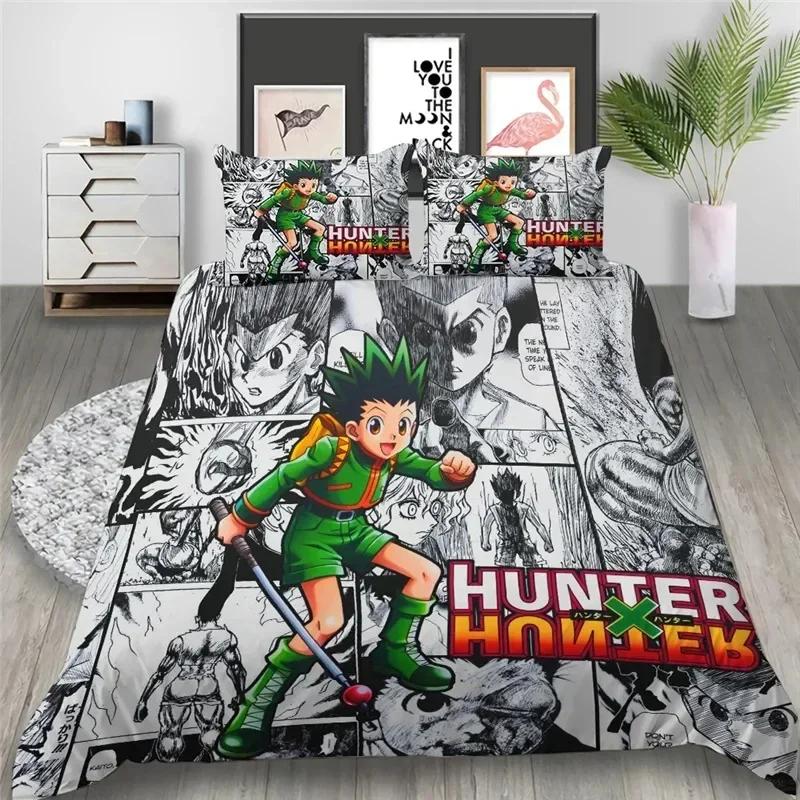 3D Print Anime HUNTER HUNTER Beding Set Bedrom Soft Modern Bedspreads Comefortable Children Kids Soft Duvet Cover Comfortable Quilt Cover And