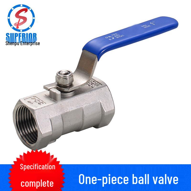 304 Stainless Steel Single-Piece Ball Valve with Internal Thread - 1/2", 3/4", 1" DN25 Water Switch.