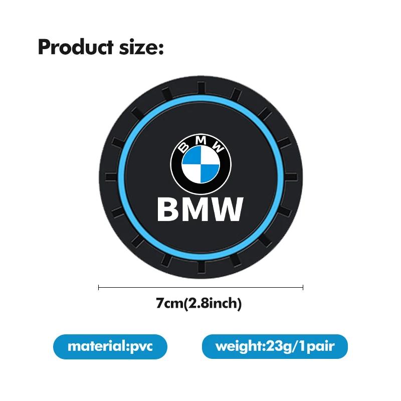 LNMAT1 Car Sticker Car Silicone Anti-Slip Pad Coaster Water Cup Holder Mat Accessories For BMW E30 E34 E36 E39 E46 E52 E53 E60 E61 E62