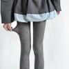 Women's Gray Sheer Thin Leggings - Spring/Summer Solid Color Cotton Knit Tights