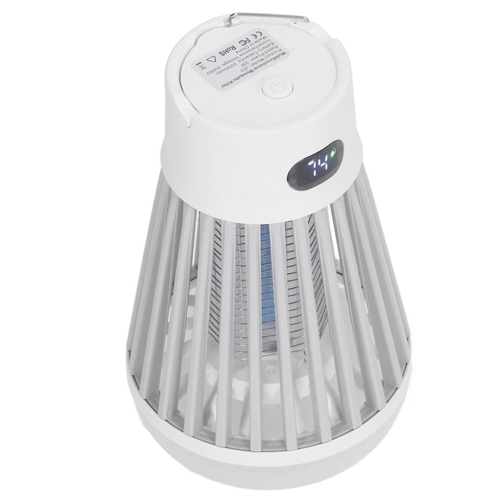 Insektenvernichter Außen Wiederaufladbar Wasserdicht Tragbar 2 in 1 Multifunktional Fliegenfalle Licht für
