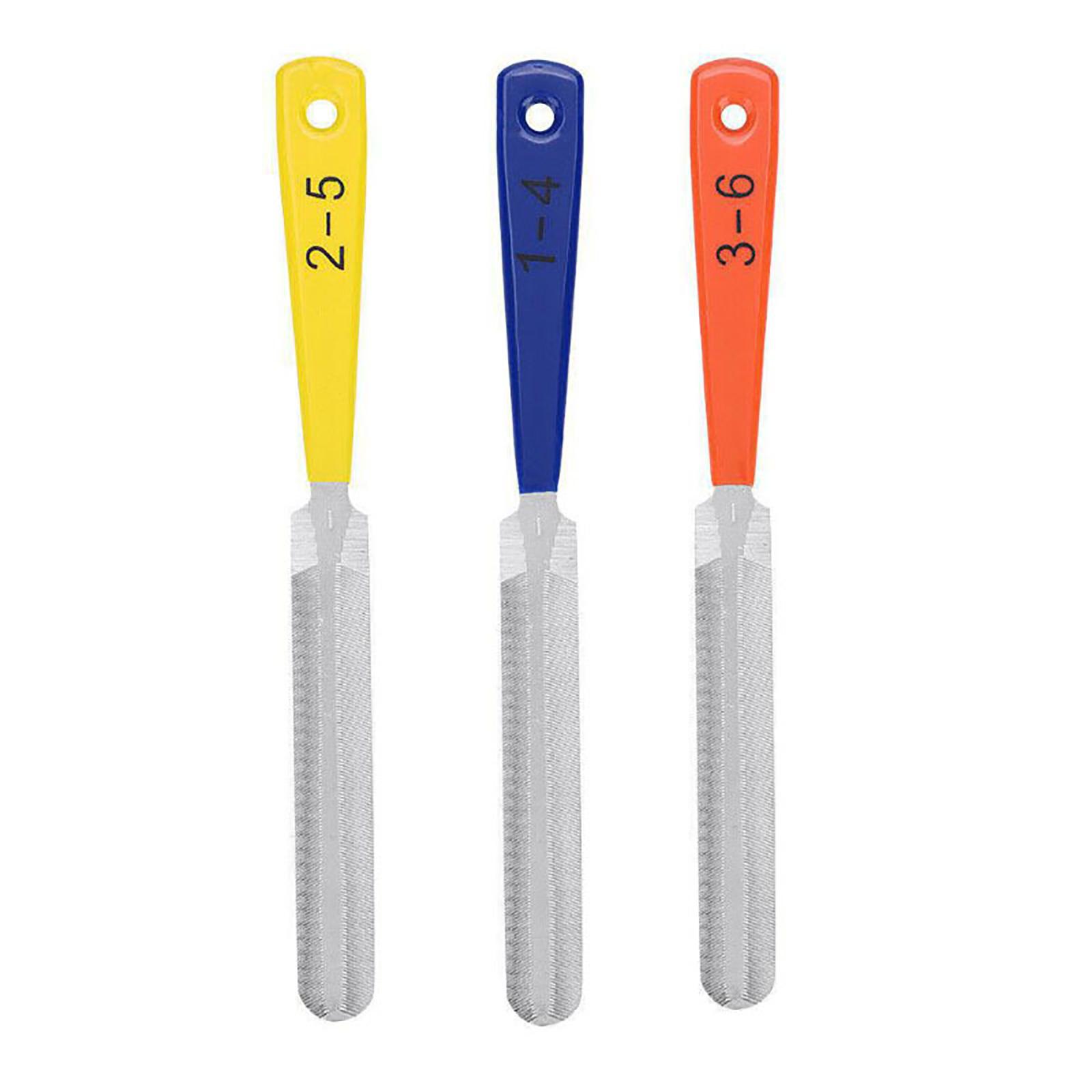 

Guitar Nut Files Double Edge Nut Slotting Files Set Fret Crowning Files Luthier Tools for Jazz Bass Guitar Set of 3Pcs