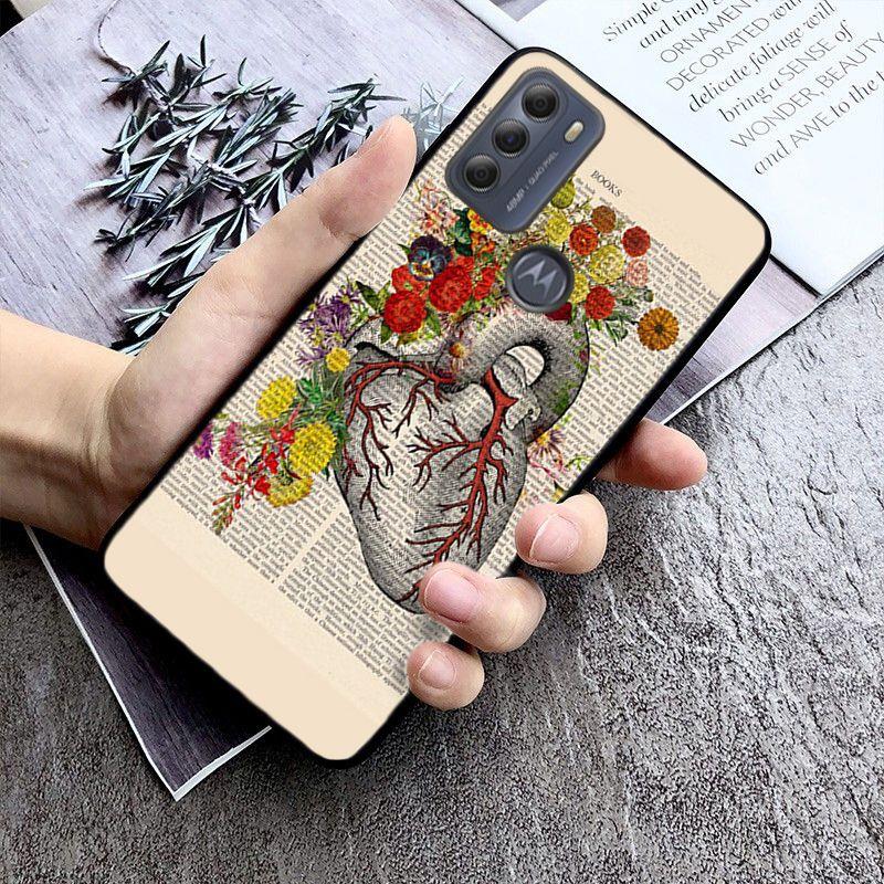 

Чехол с изображением органов человеческой анатомии для Motorola Moto EDGE 20pro 20lite E6 E7 Cover G STYLUS GPLAY GPOWER G 5G PLUS G30 G100 Funda Coque MOTO EDGE 20LITE