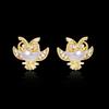Animal Series Fashion Horse Wings Star Diamond Stud Earrings In Stock