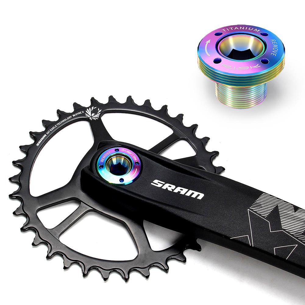 Titanium Alloy Crank Bolt Locking Screw with Bike Crank Arm Cap Crank Arm Bolt Fixing Crank Screw for SRAM NX-GX-XX1-EAGLE