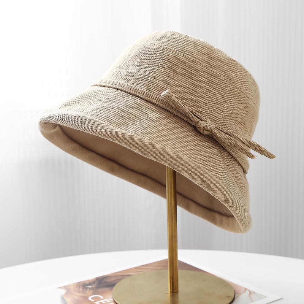 Simple Wind Internet Celebrities Show Face Small Bucket Hat Women Autumn and Winter Warm Hat Curling Edge Basin Hat Outdoor Sun Hat