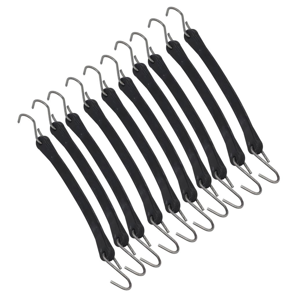 10 Pcs Truck Tie Down Cord 10in Heavy Duty Motorcycle Trailer Tow Rope Bungee Cord Tarp Straps with Hook