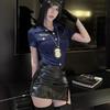 Domila Sexy Lingerie Sexy Policajtka Horúci Dutý Seduction Uniform Vášeň Cosplay Nočný Klub Oblek