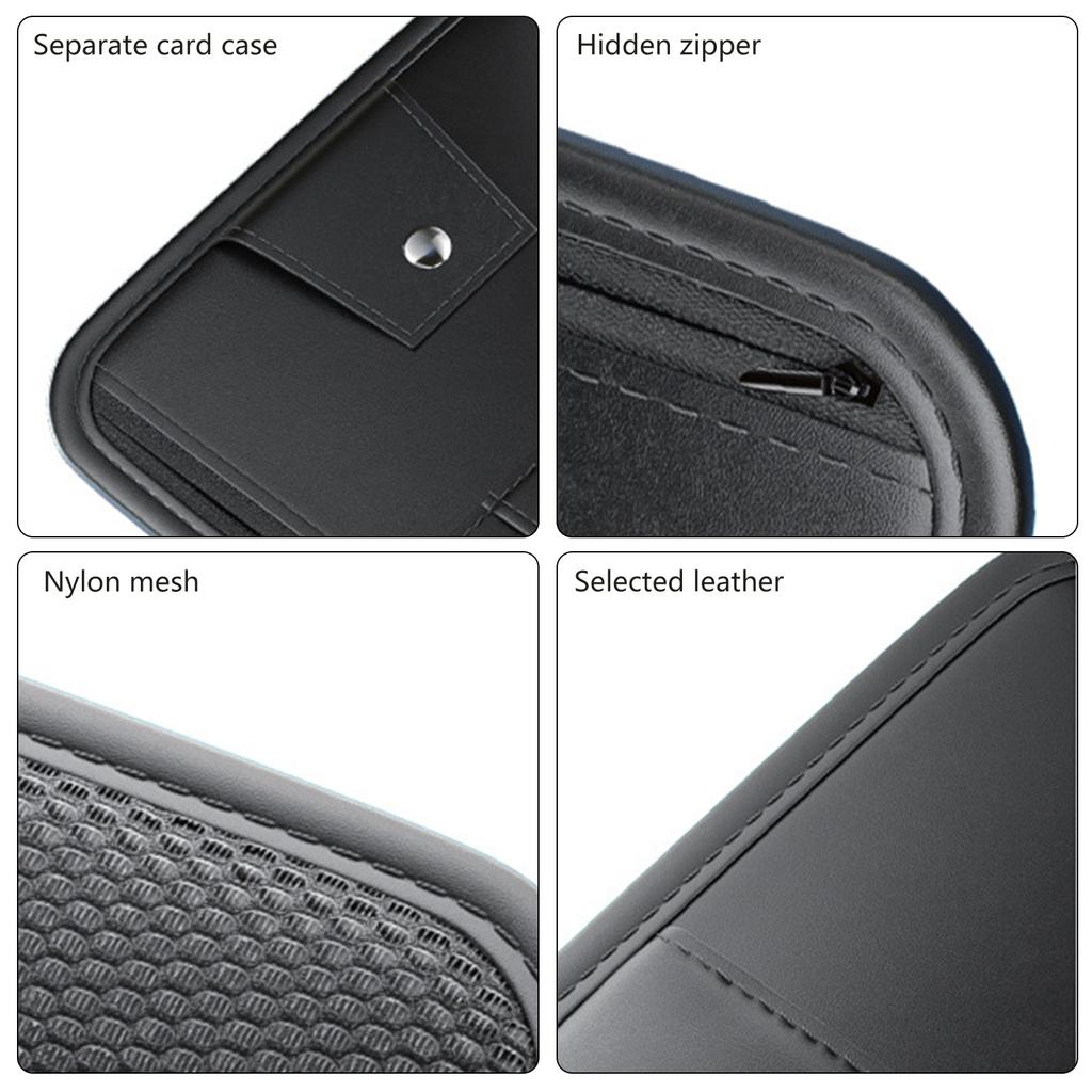 Vehicle Sun Visor Case Bag with Sunglass Holder Multifunction Pocket Organizer Upgrades For Auto Interior Accessories