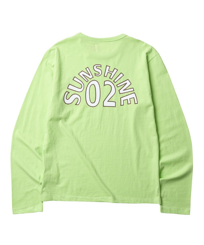 GOLDEN SUNSHINE Sun Round Long Sleeve Tee_Lime Green