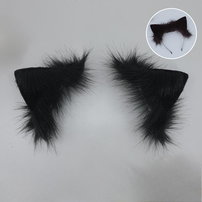 Rechargeable Plush Cat Ears Hair Accessory Cosplay Exhibition Movable Realistic Fox Ear Detachable Electric Headband Animal Ears