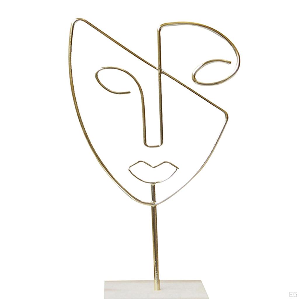 Jewelry Display Rack Face Outline Sculpture Nordic for Shop Ornament Desktop