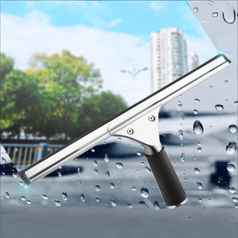 Stainless Steel Squeegee Non Slip Ergonomic Grip 1Pcs Streak Free for Shower Tile Wall Glass Door Window Car Exterior