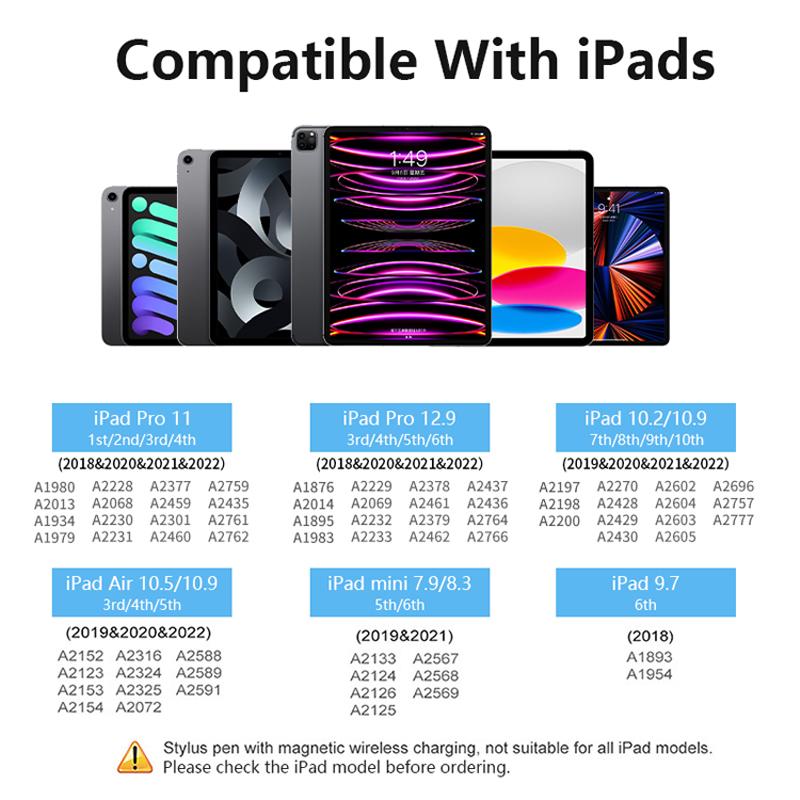 Custom Logo Palm Rejection Capacitive Tablet Touch Screen Active Stylus Pen for Apple Pencil With Tilt Function