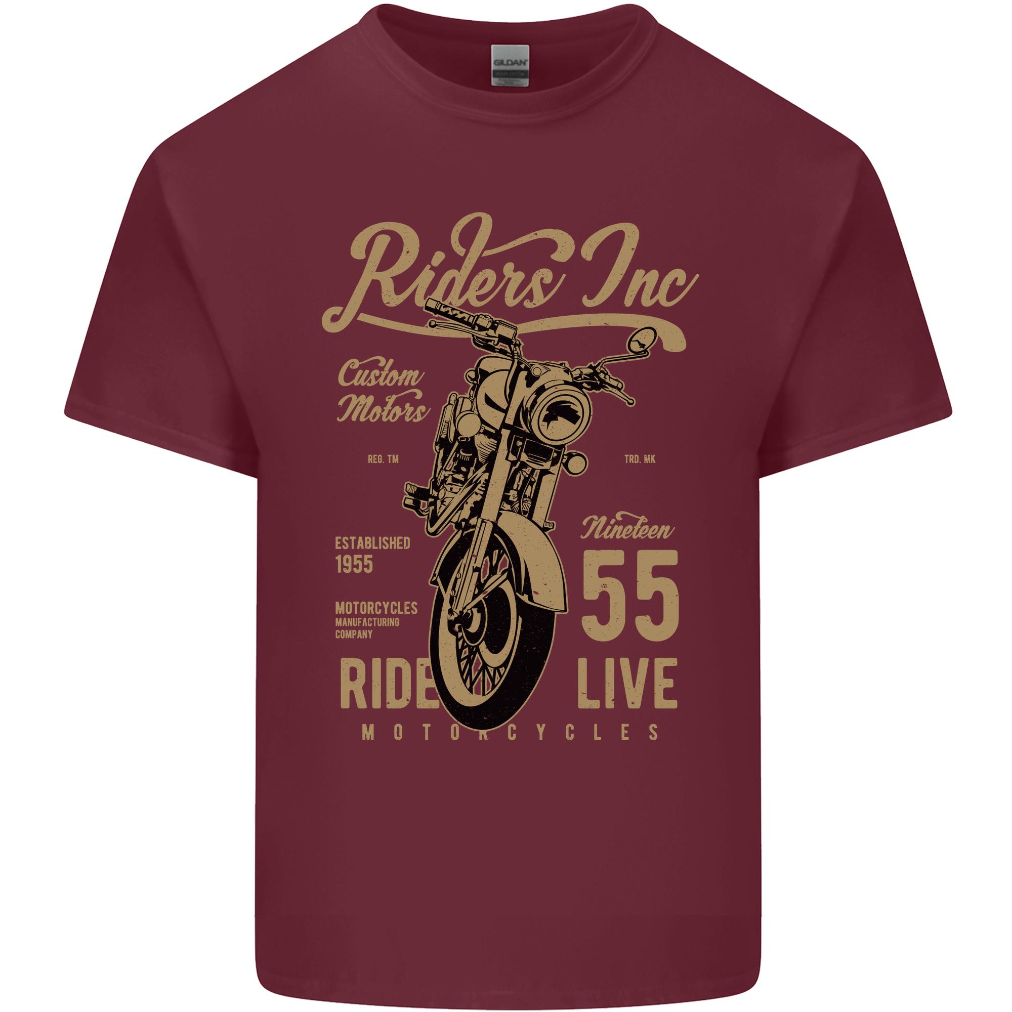 Riders Inc Motorcycle Cafe Racer Biker Bike Unisexs Light Cotton TShirt S