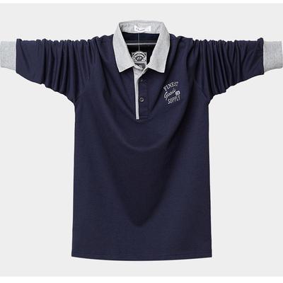 2020 Long Polo Shirt Mens Stand Collar Polo Shirts Embroidery Casual Cotton 6XL Full Tops POLO Shirt