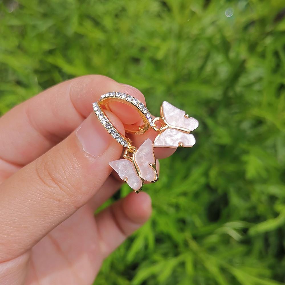 Alloy Butterfly Elegant Earrings Trendy Multicolor Fashion Jewelry For Women