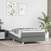 Exclusive House - Bed Slat Base with Mattress Dark Grey 100x200cm Fabric