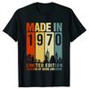 Graphic Birthday Gift Short Sleeved 54 Years Old Born in 1970 Shirt 54th Birthday Summer T-shirt Retro Vintage 1970 Tshirt