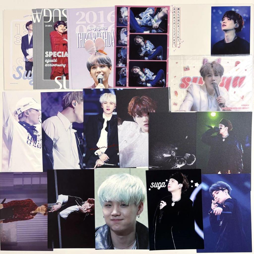 [USED] BTS SUGA trading card AgustD Yoongi postcard slogan birthday