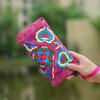 Ethnic Embroidery Clutch Bag Coin Purse Women'S Vintage Embroidered Mobile Phone Bags Wristlet Bags Wallet For Girls Gift