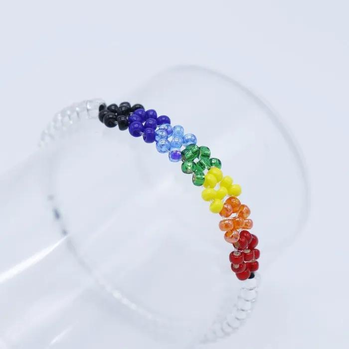 Rainbow Flower Beads Bracelet