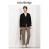 Mind Bridge Men's V-Neck Wool Blend Cardigan
