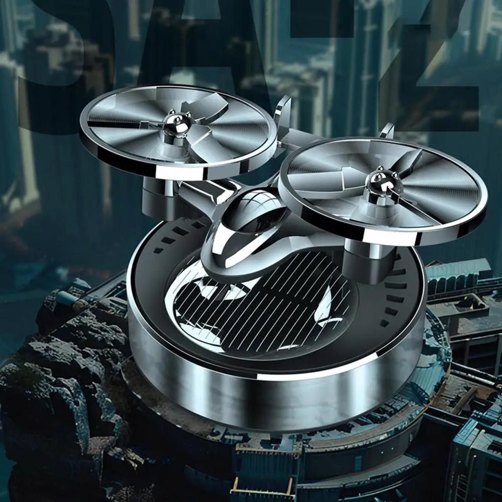 Solar Airplane Car Perfume Decor with Dynamic Rotation & Long Lasting Floral Fragrance Solar Airplane Car Freshener