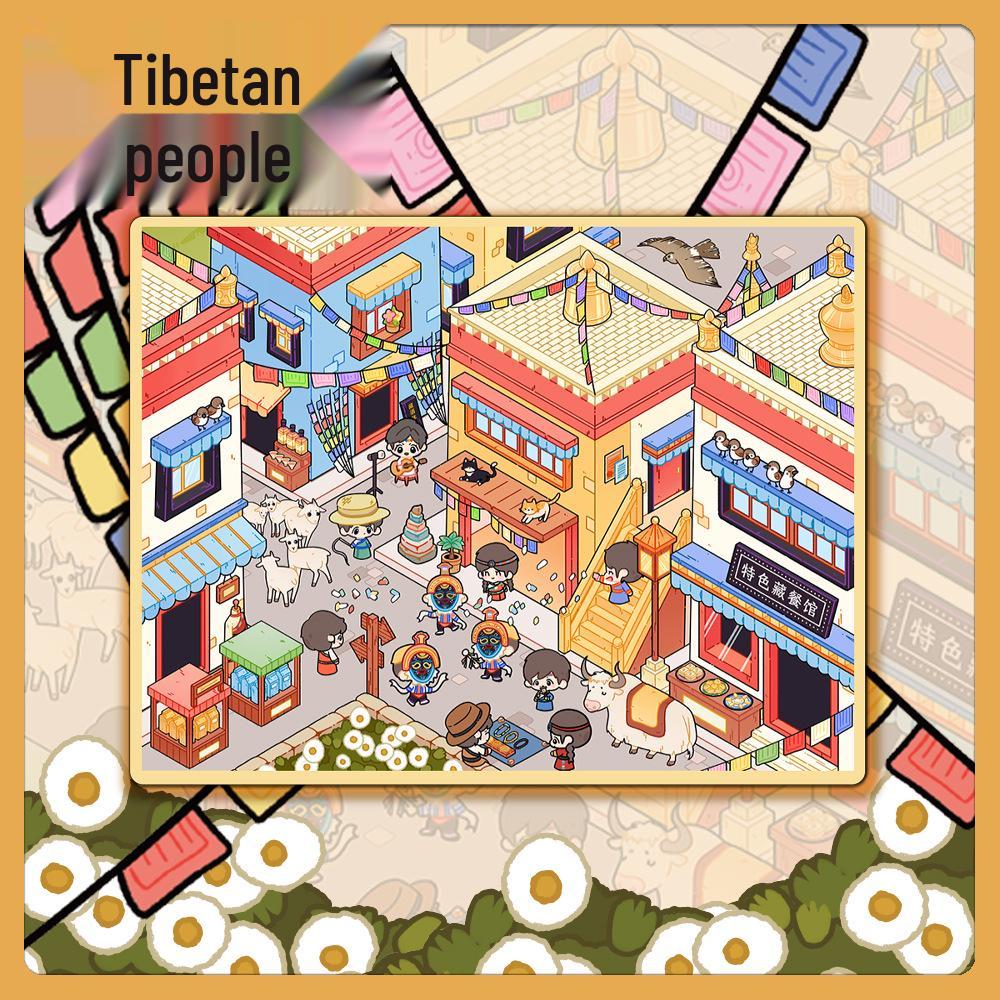 Popular Miniature Tibetan Style PET Transparent Stress-Relief Sticker