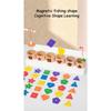 Magnetic Sorting Shape Color Matching Montessori Toy Sensory Game Geometric Cognition Wooden Board Game Children Education Toys