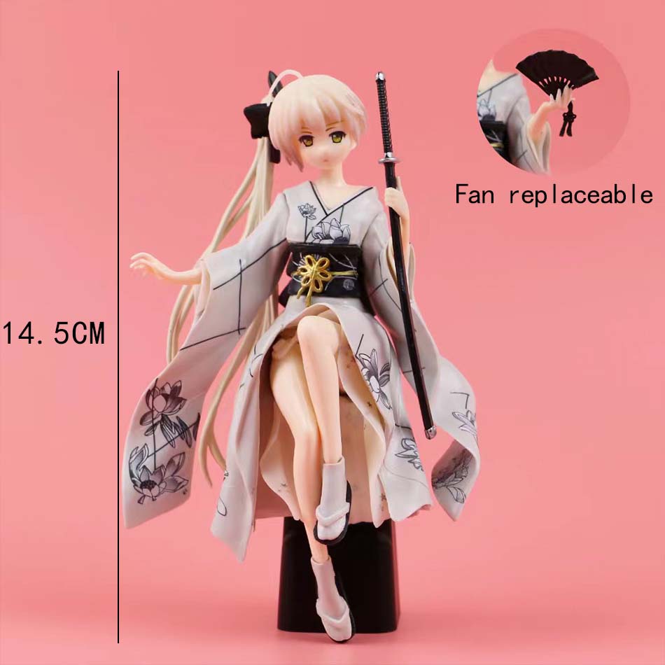 Car Interior Decoration Anime Kimono Kasugano Sora Sword Action Figures Model Auto Dashboard Ornaments Accessories Toys Gifts
