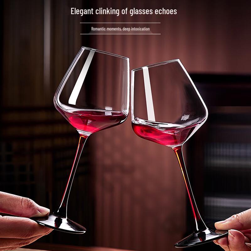 QINGPINGGUO Crystal Red Wine Glass & Decanter 8-Piece Set