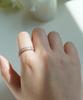 Alleun Silver 925 Thumb Layered Cubic Bold 3-Tier Ring