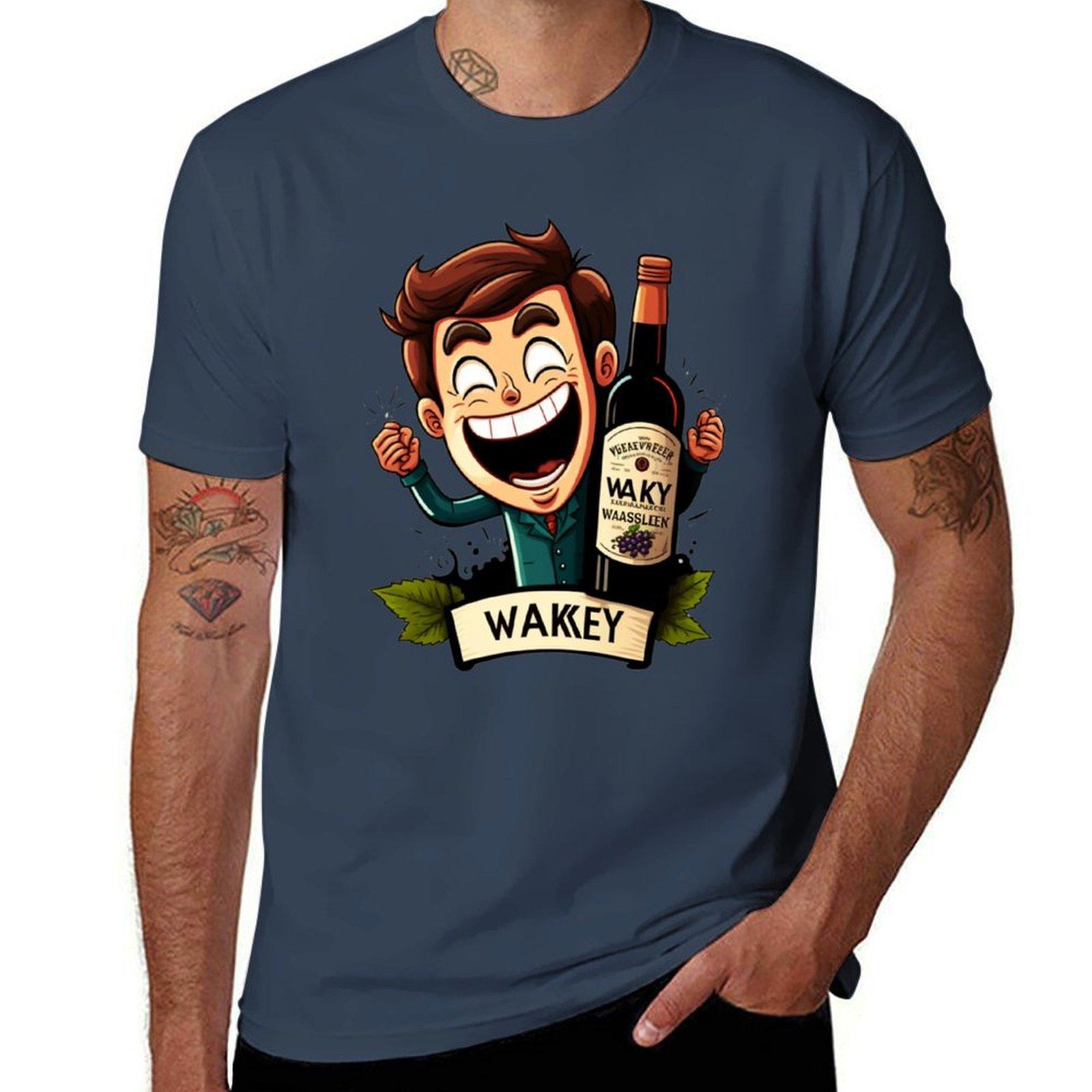 Wakey Wines Unisexiac Tshirt Modern Print Casual Tshirt S