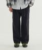 Semi-Wide Fleece-Lined Cargo Easy Pants Black