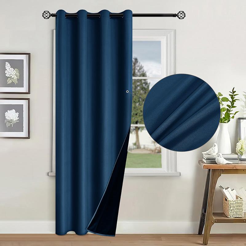 Solid Color Blackout Curtain Windlow Curtains No Punching Insulation Sunshade Curtain Window Drapes for Bedroom Living Room